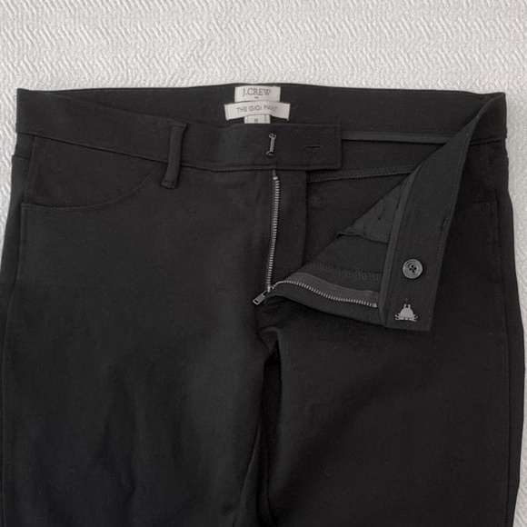 J. Crew The Gigi Pant in Black with Front Zipper, Women's Size 8 - Picture 5 of 8